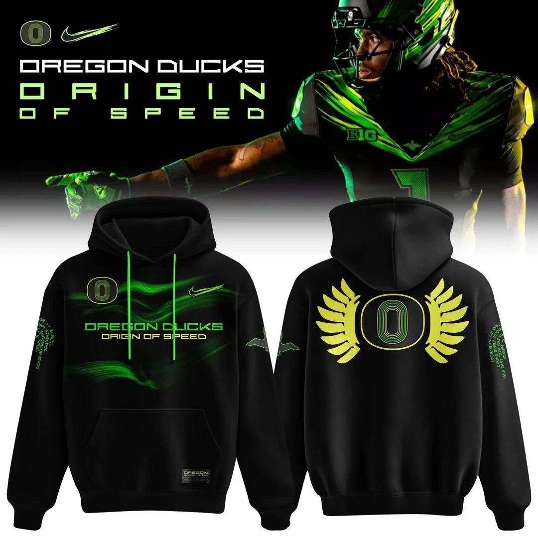 Oregon Ducks Merch Origin Of Speed 2026 Hoodie Oregon Ducks Clothing Gift For Fans - Foxy23shop
