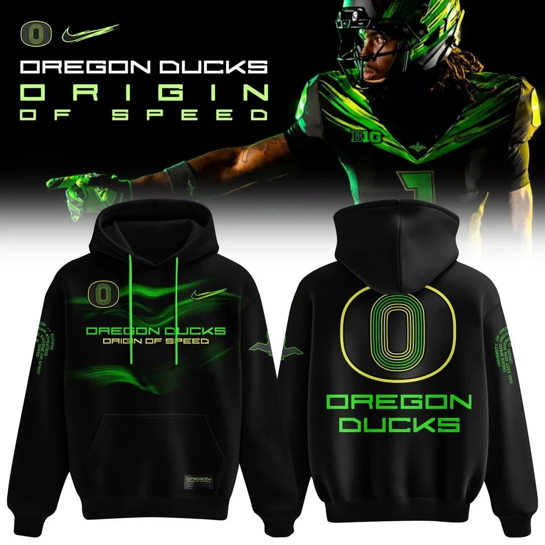 Oregon Ducks Merch Origin Of Speed Hoodie 2026 Oregon Ducks Apparel - Foxy23shop