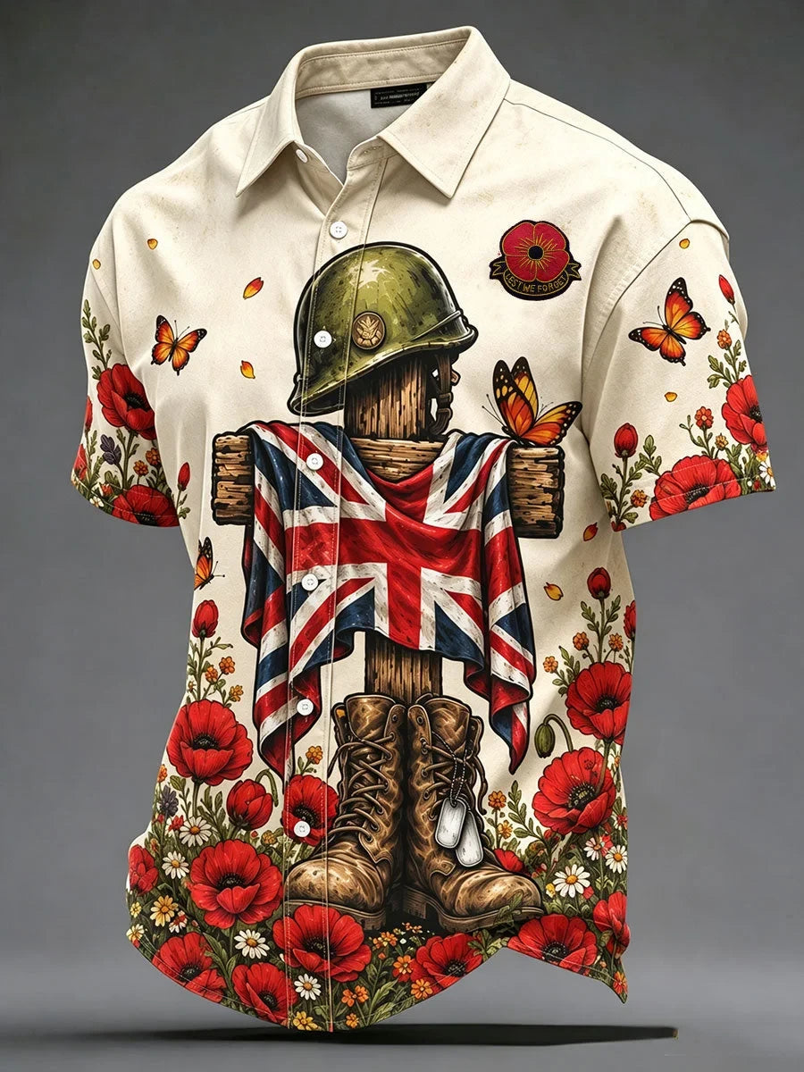 Lest We Forget Print Hawaiian Shirt Unique Clothing Gift For Husband - Foxy23shop