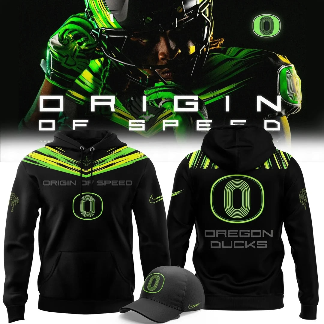 Oregon Ducks Merch Origin Of Speed 2026 Hoodie Oregon Ducks Apparel Fan Gear - Foxy23shop
