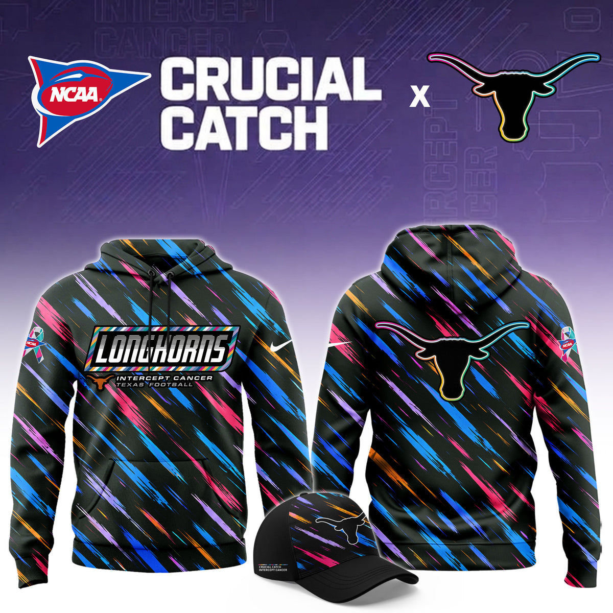 Texas Longhorns Merch 2026 NCAA Crucial Catch Hoodie Best Presents For Longhorns Nation - Foxy23shop