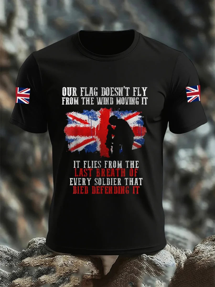 Our Flag Doesn't Fly From The Wind Moving It T-Shirt Clothing Gift For Military Friends - Foxy23shop