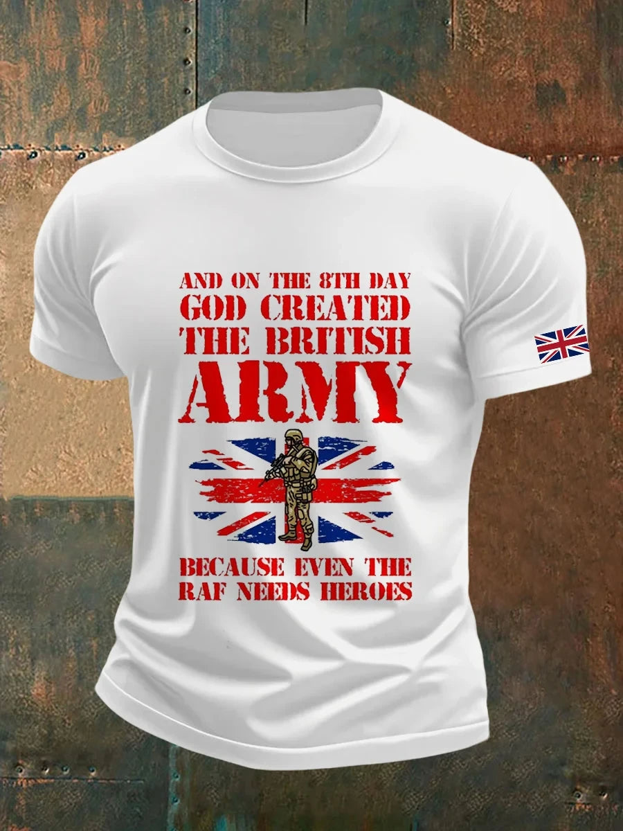 Dog Created The British Army Short Sleeve T-Shirt Merch Clothing Gifts For Friends - Foxy23shop