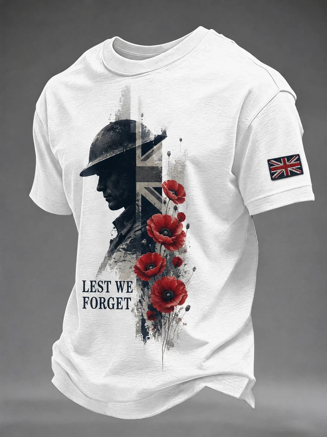 Lest We Forget T-Shirt British Veterans Memorial Merch Clothing Gift Ideas For Veterans - Foxy23shop