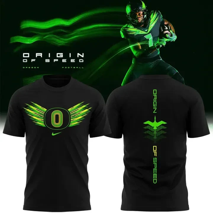 Oregon Ducks Origin Of Speed 2026 Black T-Shirt Oregon Ducks Merch Fan Gifts - Foxy23shop