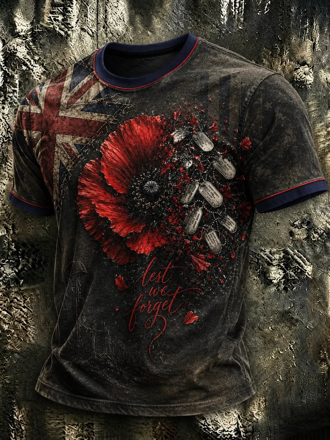 Lest We Forget T-Shirt British Veterans Memorial Unique Clothing Gift Ideas For Brothers - Foxy23shop
