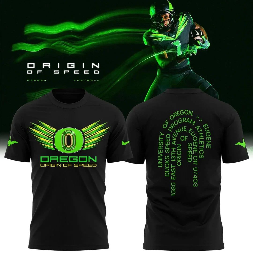 Oregon Ducks Merch Origin Of Speed 2026 T-Shirt Best Duck Fans Gifts - Foxy23shop