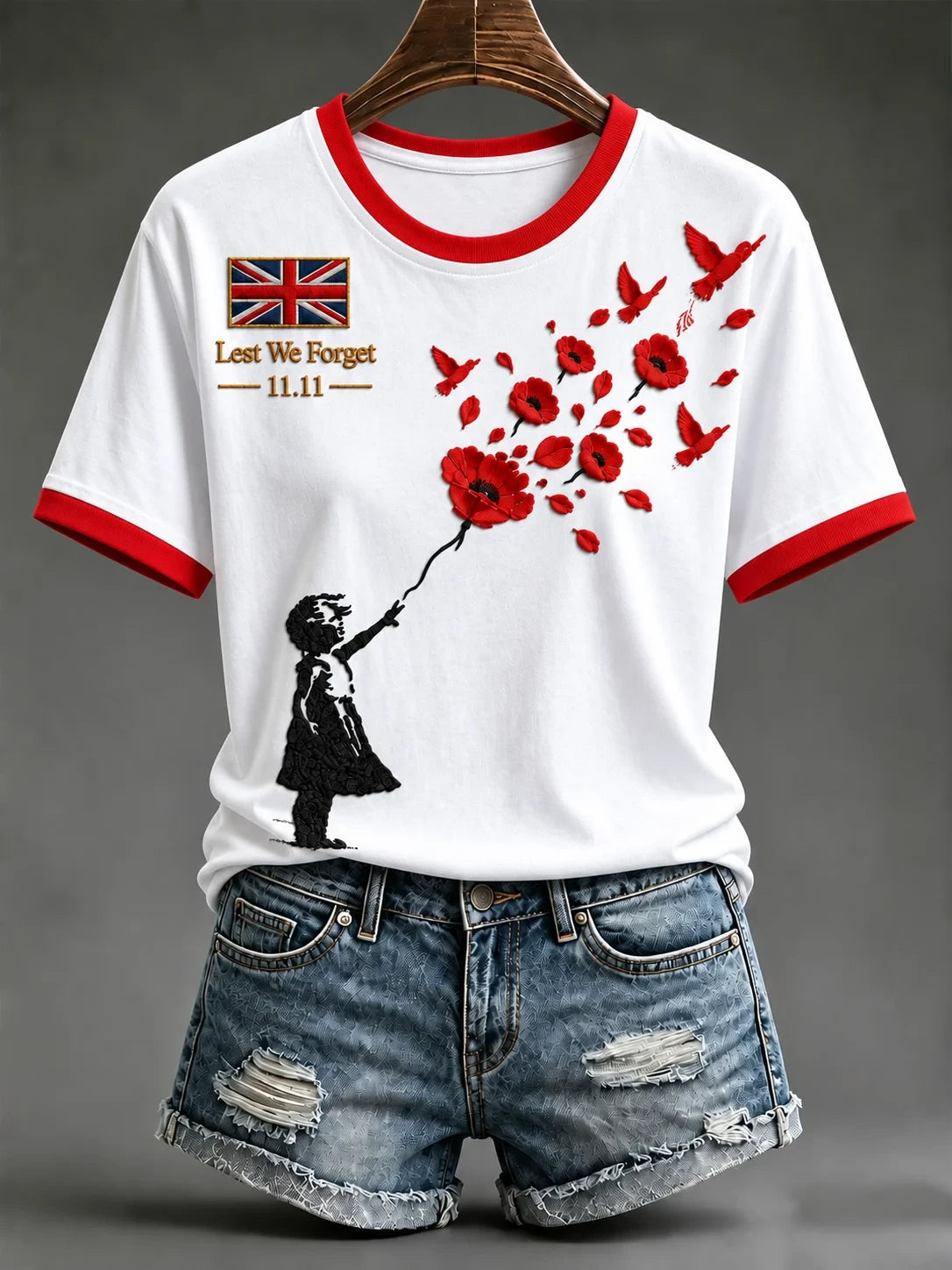 Lest We Forget T-Shirt Veteran Tribute Memorial Shirt Gift For Women - Foxy23shop