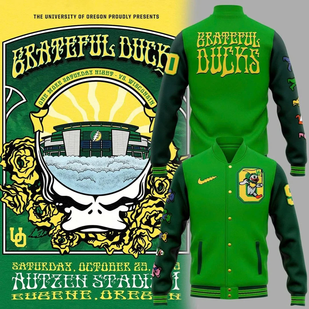 Oregon Ducks x Grateful Dead Merch Grateful Ducks Jacket Gifts For Brother - Foxy23shop