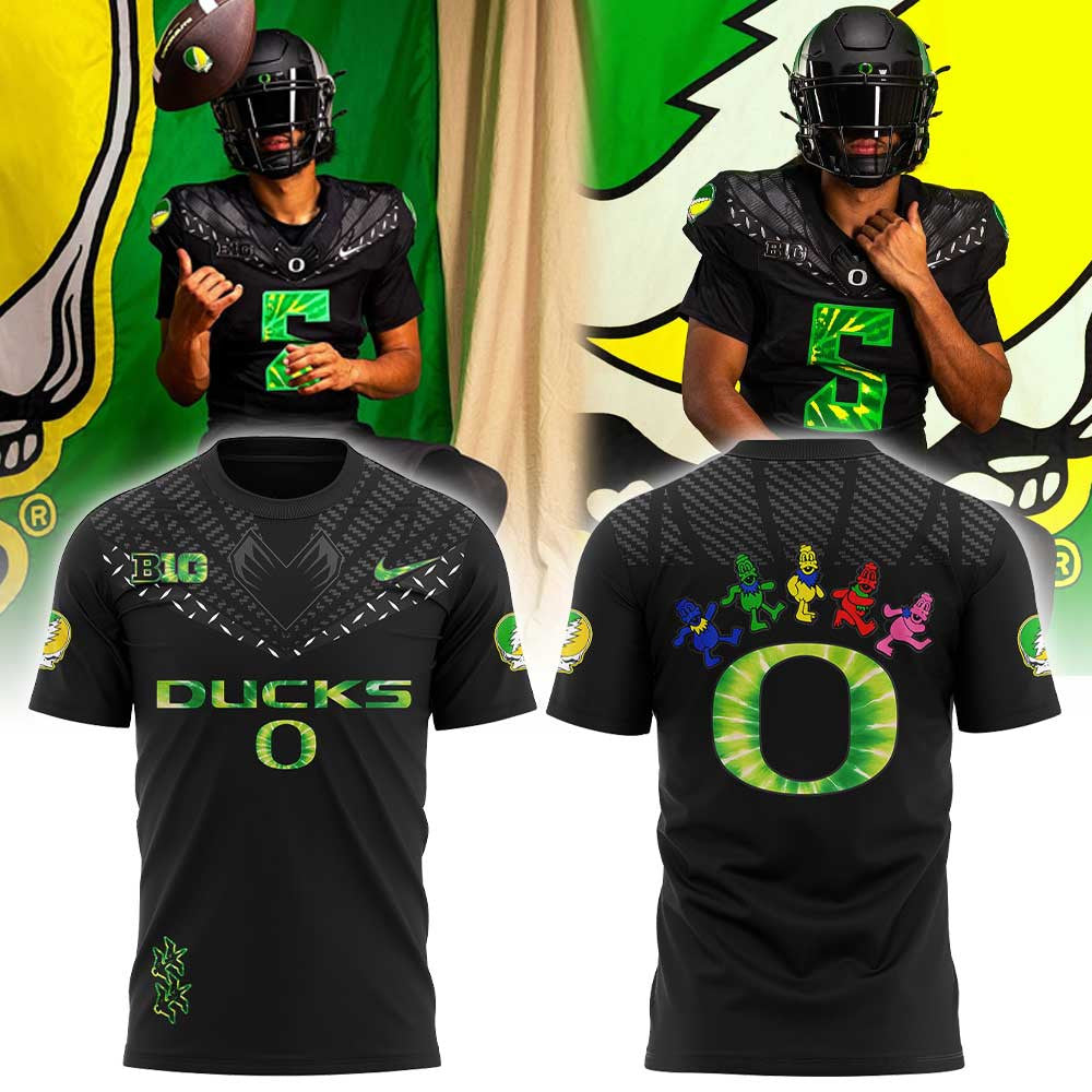 Oregon Ducks x Grateful Dead Merch Grateful Ducks Shirt Unique Gifts For Rock Fan - Foxy23shop