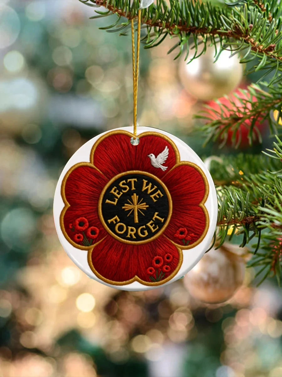 Lest We Forget Ornament Veteran Unique Special Gift For Loved Ones - Foxy23shop