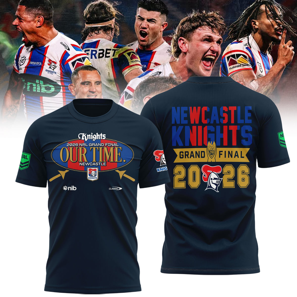 Newcastle Knights 2026 Grand Final T-Shirt Newcastle Knights Clothes Gifts For Rugby Lovers - Foxy23shop