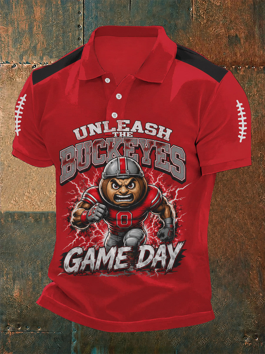 Ohio State Buckeyes Merch Unleash Buckeye Game Day Polo Shirt Gifts For Brother - Foxy23shop