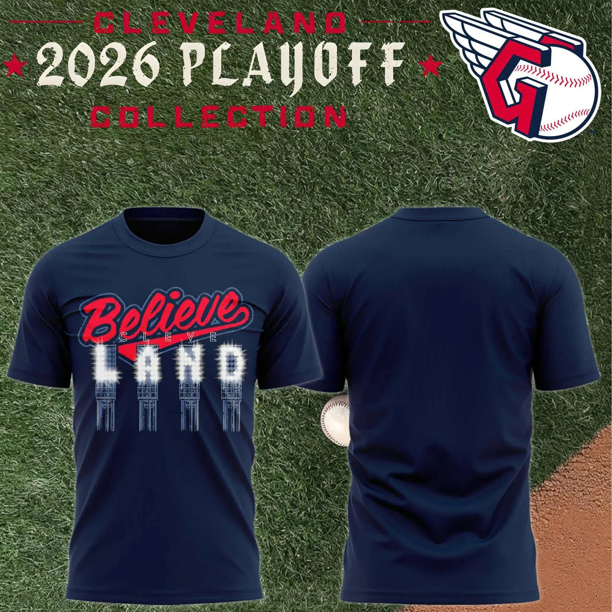 Cleveland Guardians Merch 2026 Playoff Collection T-Shirt Baseball Fan Gear - Foxy23shop
