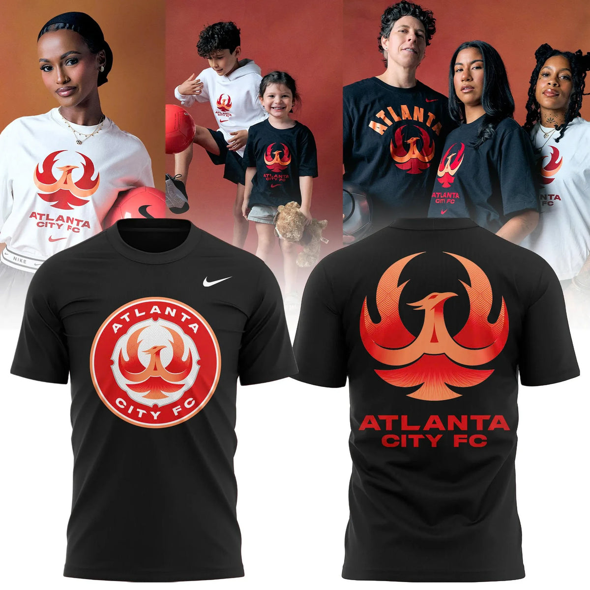 Atlanta City FC Merch NWSL 2028 Season Logo Phoenix T-Shirt Gifts For Fans - Foxy23shop