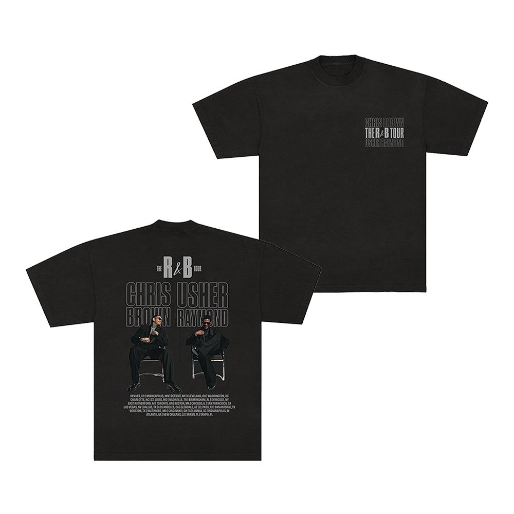R B Tour Merch Black Graphic T-Shirt Best Presents For Music Lovers - Foxy23shop