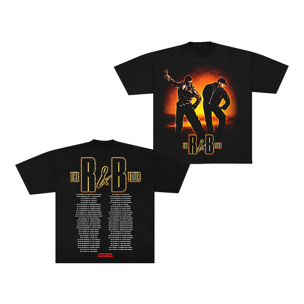 R B Tour Merch Tour Dates Black T-Shirt Best Presents For Music Lovers - Foxy23shop