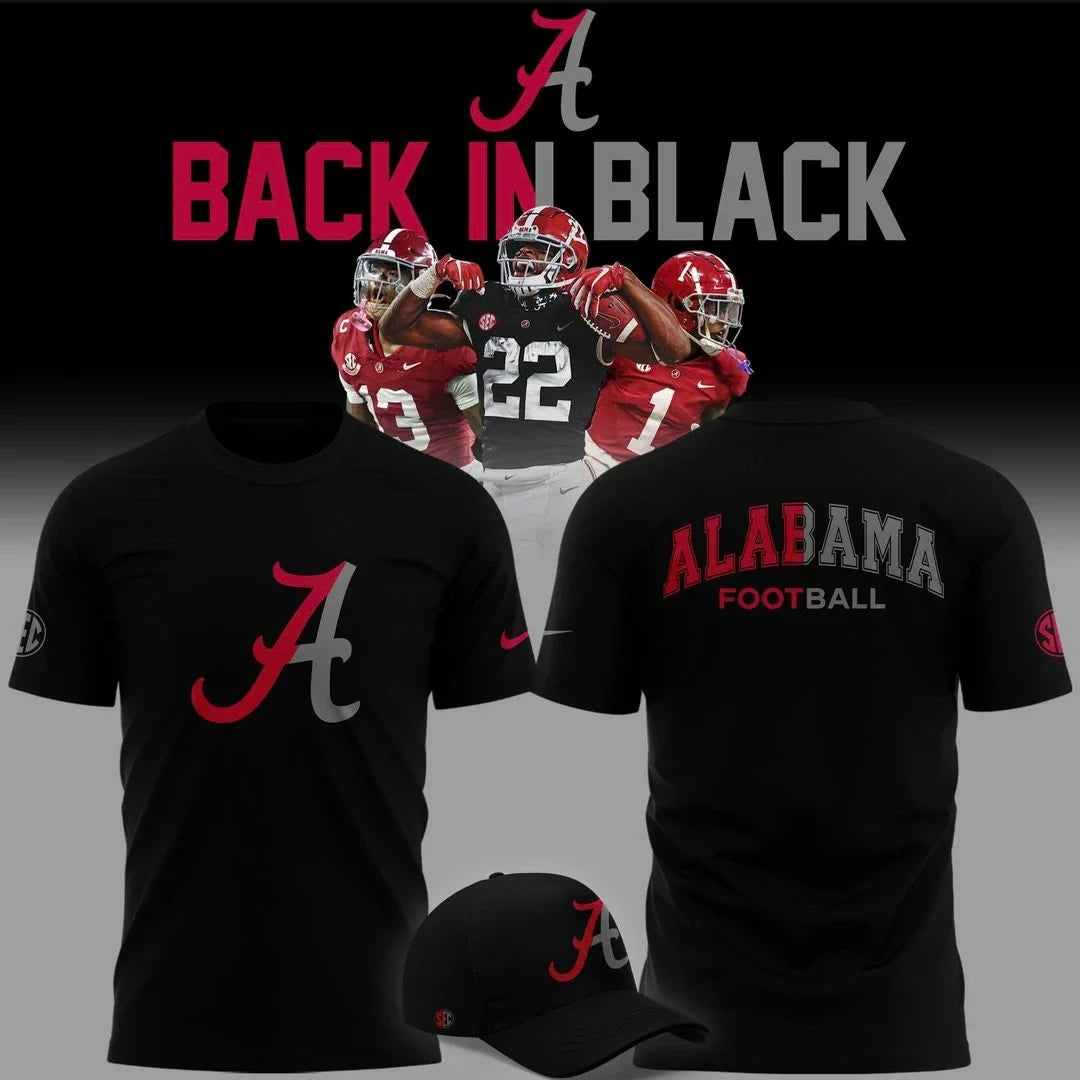 Alabama Crimson Tide Merch Back In Black Shirt Gifts For Alabama Crimson Tide Fans - Foxy23shop