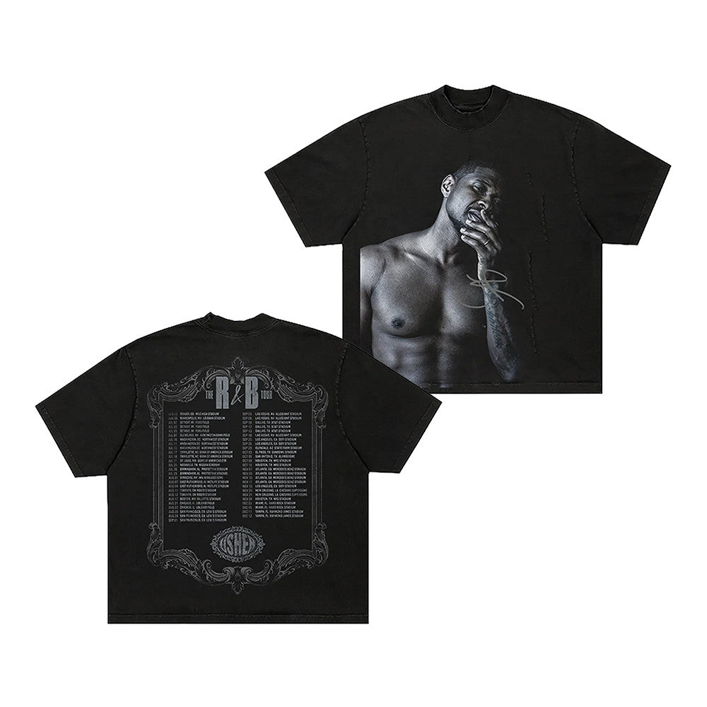 R B Tour Merch Usher Raymond R&B Tour Vintage Graphic T-Shirt Presents For Music Lovers - Foxy23shop