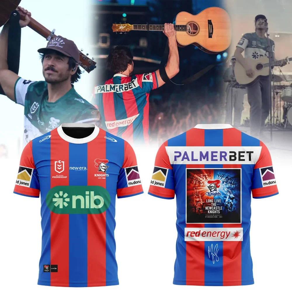 Morgan Evans x Newcastle Knights Merch Long Live 2026 Grand Final Collab T-Shirt Gifts For Fans - Foxy23shop