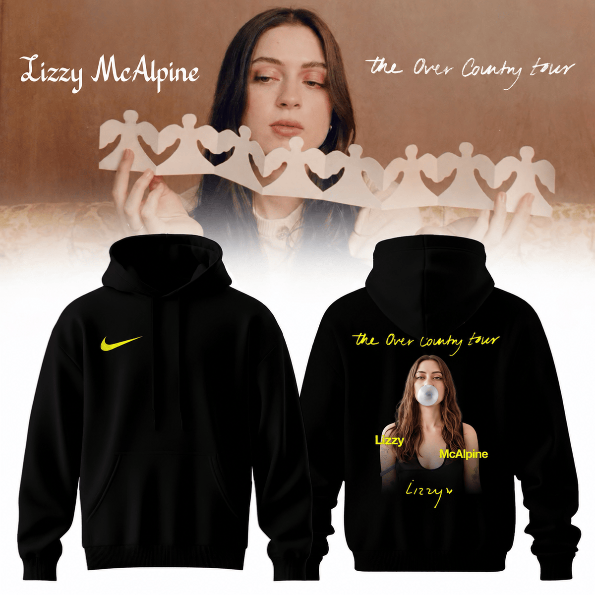 Lizzy McAlpine Merch The Over Country Tour 2026 Hoodie Lizzy McAlpine Lover Present - Foxy23shop