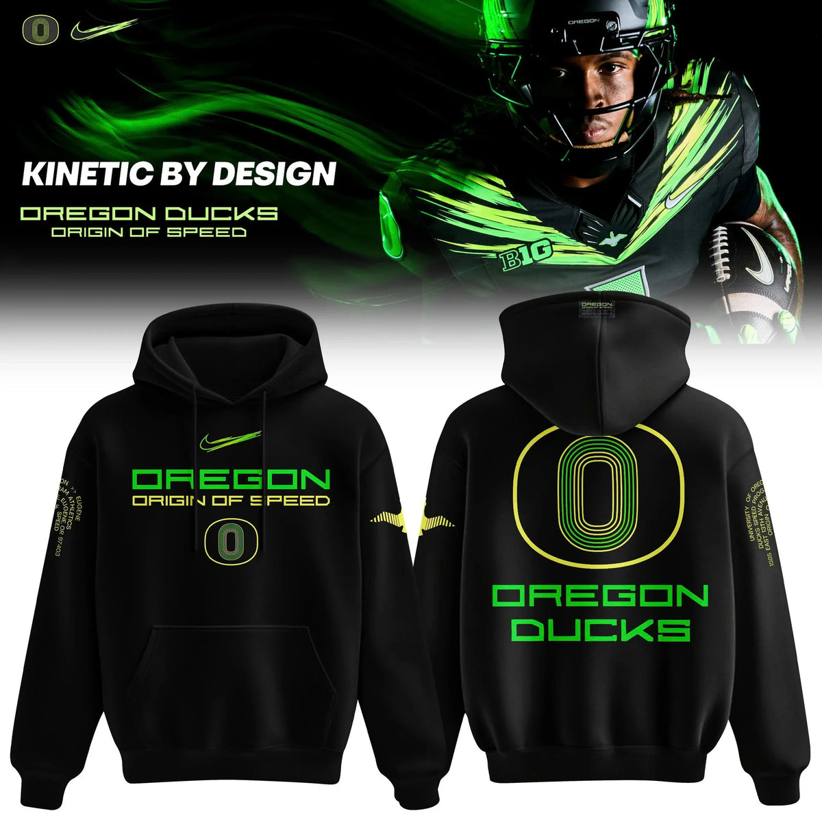 Oregon Ducks Merch Origin Of Speed 2026 Black Hoodie Present For Duck Fans - Foxy23shop