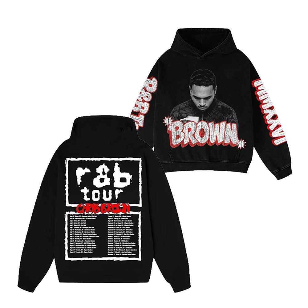 R B Tour Merch Black Hoodie R B Tour 2026 Apparel Fan Gifts - Foxy23shop