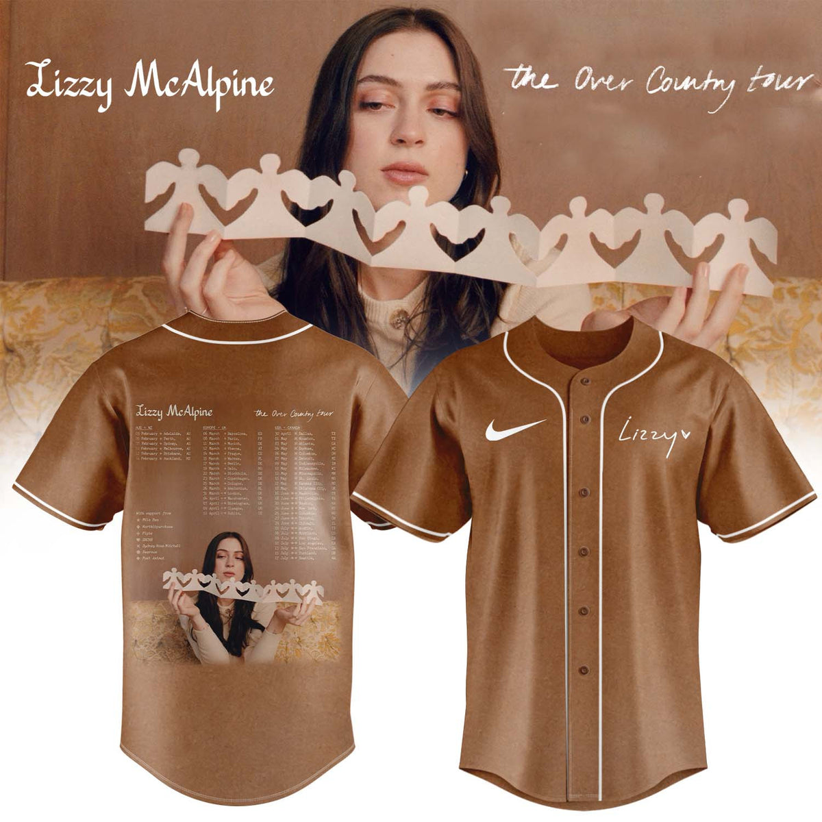 Lizzy McAlpine Merch The Over Country Tour 2026 Jersey Lizzy McAlpine Clothing Fan Gifts - Foxy23shop