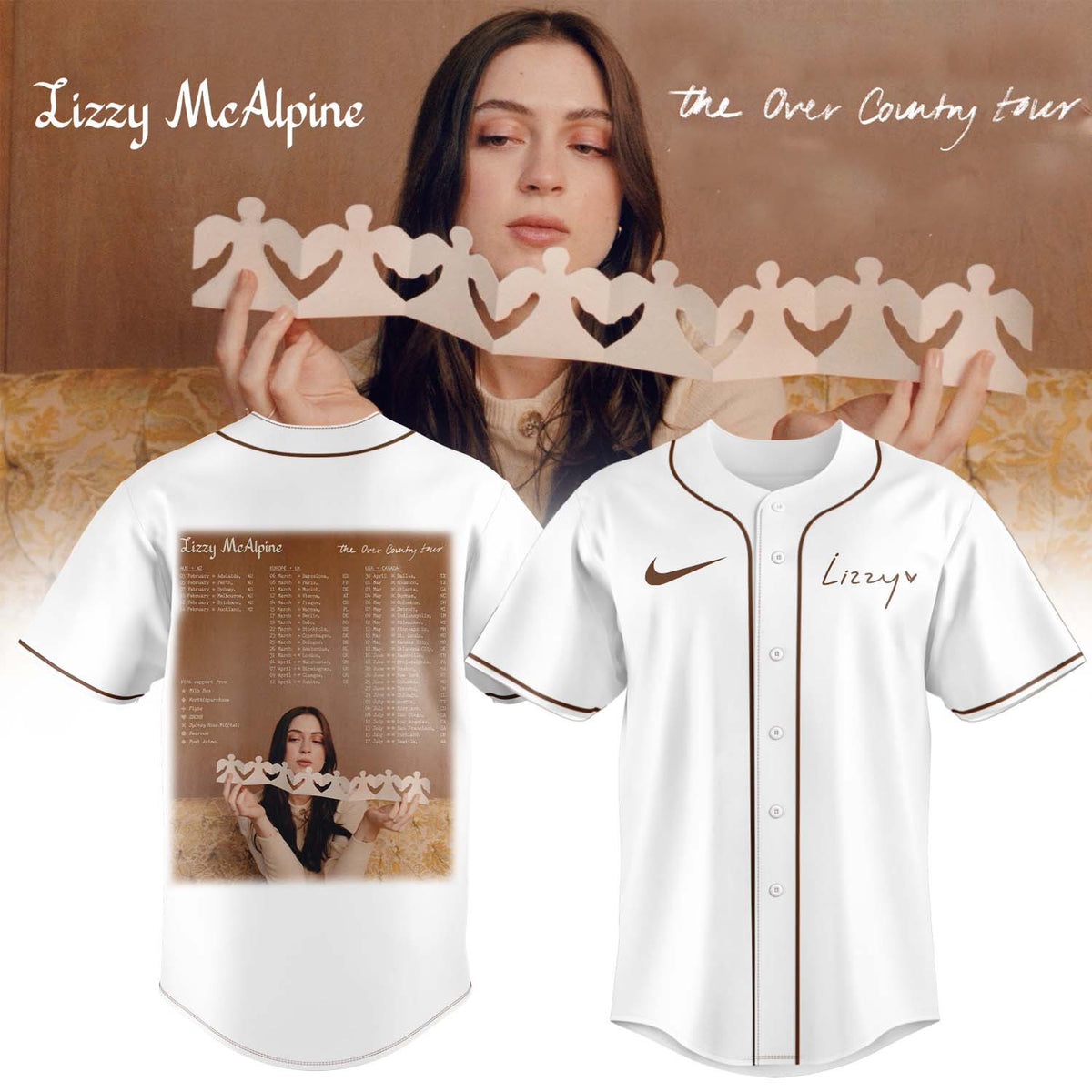 Lizzy McAlpine Merch The Over Country Tour 2026 Jersey Gift Idea For Fans - Foxy23shop