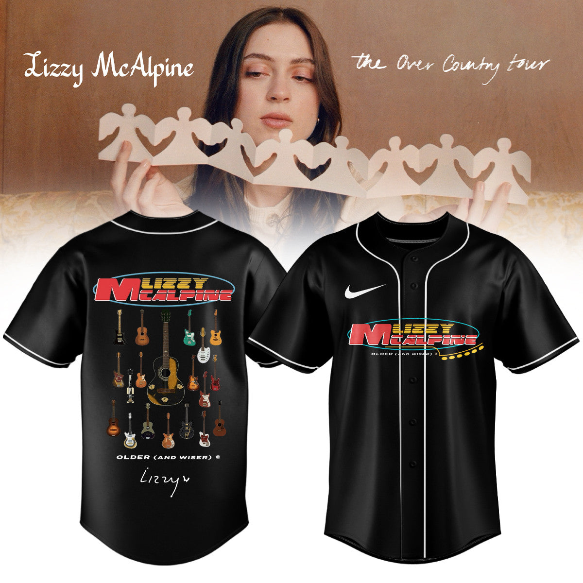 Lizzy McAlpine Merch The Over Country Tour 2026 Signed Jersey Present For Fans - Foxy23shop