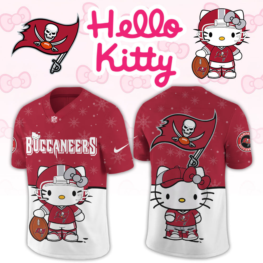 Tampa Bay Buccaneers x Hello Kitty Jersey 2026 NFL Game Day Outfits Fan Gear - Foxy23shop
