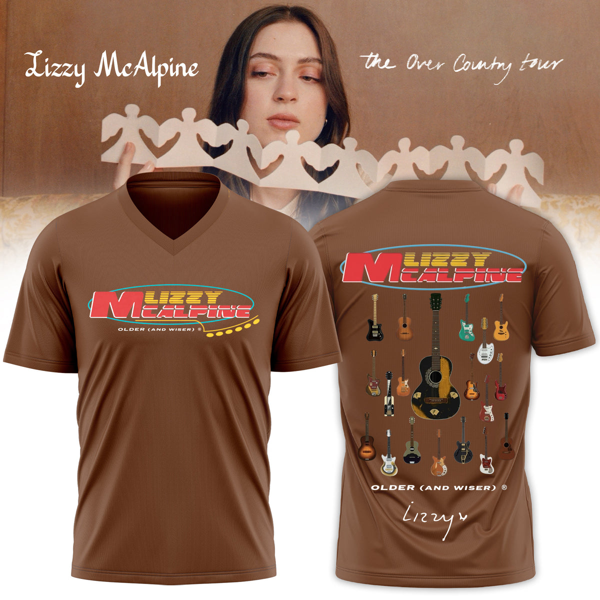 Lizzy McAlpine Merch The Over Country Tour 2026 Signed Jersey Lizzy McAlpine Fan Gifts - Foxy23shop