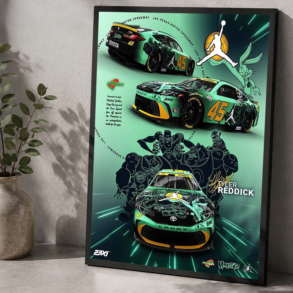 Tyler Reddick Jordan 45 Monstars Camry Las Vegas Racing Poster Tyler Reddick Lover Gift Ideas - Foxy23shop
