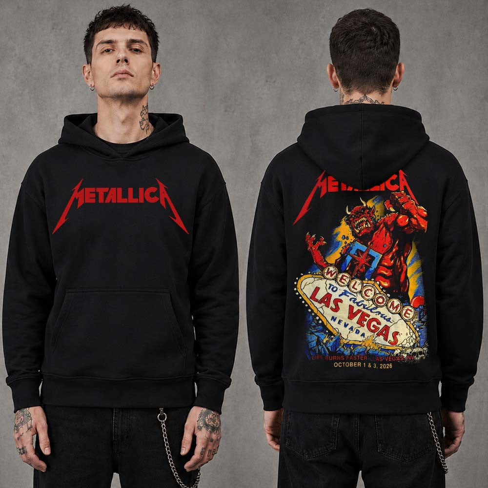 Metallica Life Burns Faster 2026 Las Vegas Hoodie Metallica Merch Presents For Fans - Foxy23shop