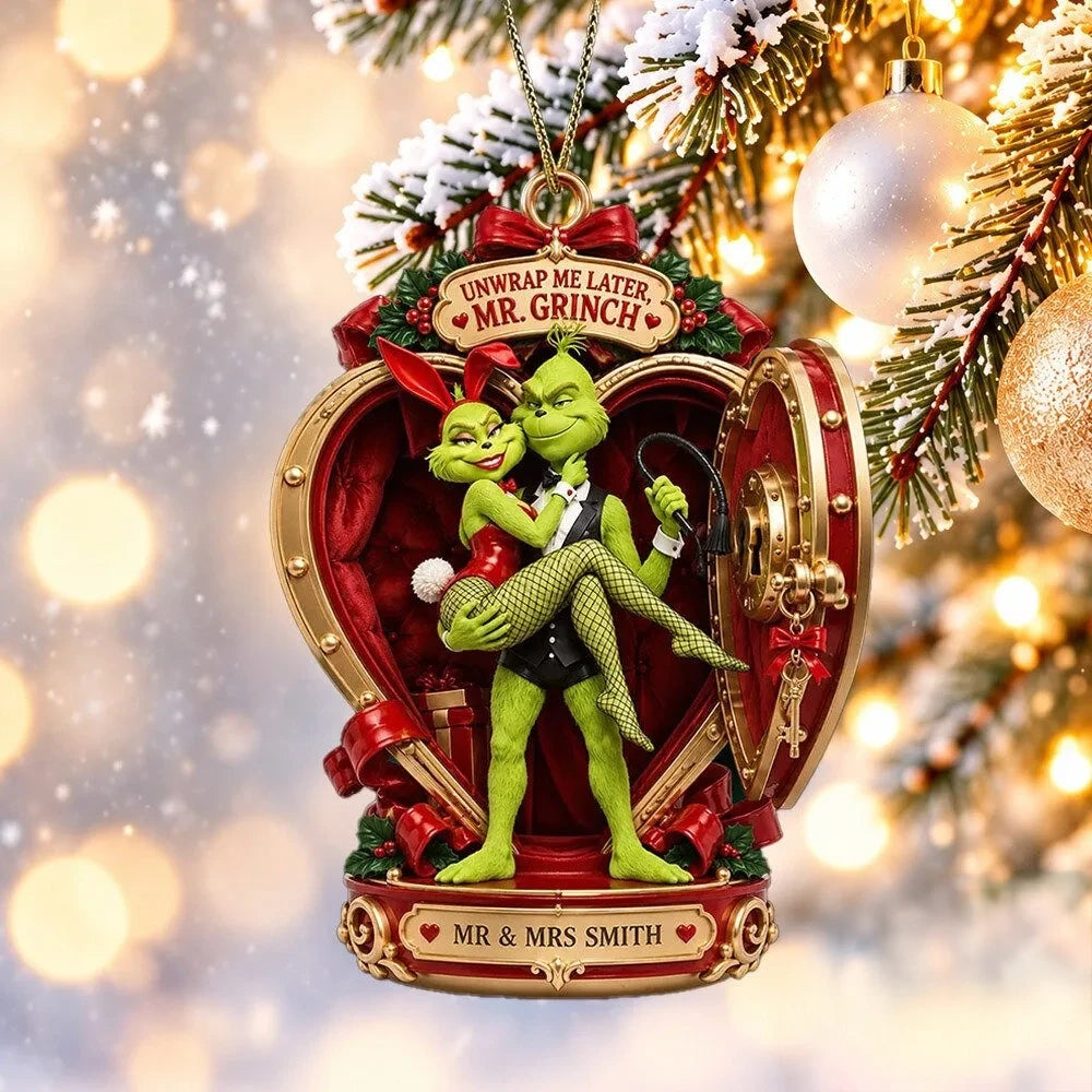 Grinch Mr Mrs Christmas Couple Christmas Ornament Xmas Tree Decor Gifts For Wife - Foxy23shop