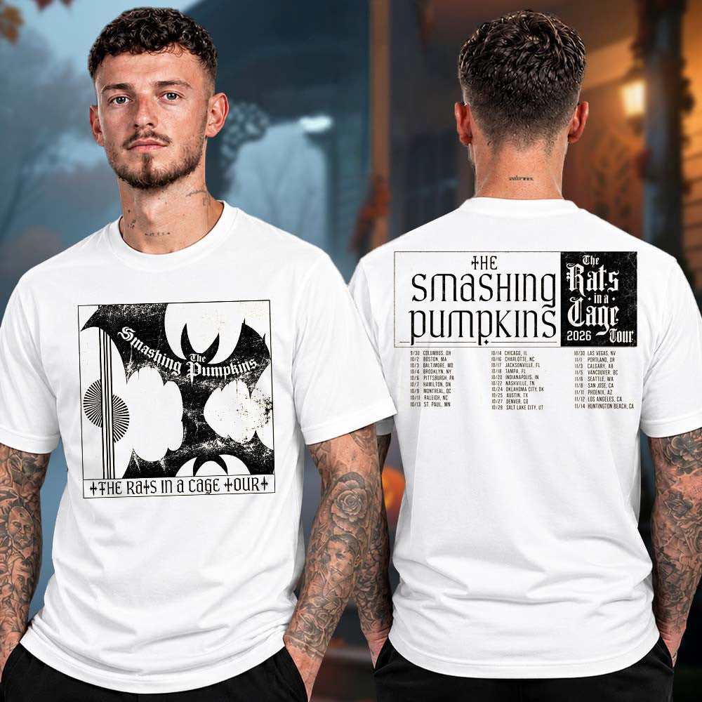 The Smashing Pumpkins Merch The Rast In A Cage Tour 2026 Dateback T-Shirt Music Lover Gift Ideas - Foxy23shop