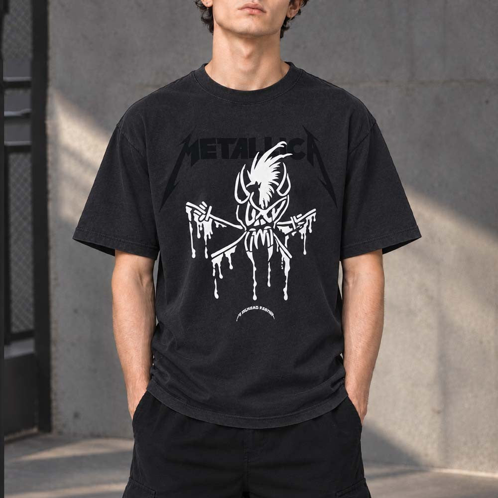 Metallica Merch Been There Done It Tour Vintage Logo Scary Guy T-Shirt Best Gifts For Metallica Fans - Foxy23shop