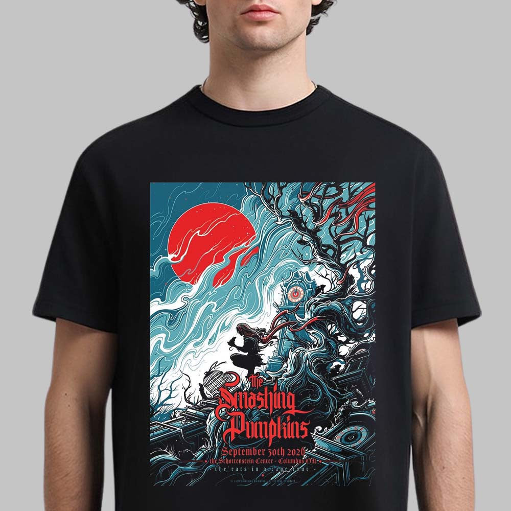 The Smashing Pumpkins Columbus OH 2026 Gig Poster T-Shirt The Smashing Pumpkins Clothing Fan Gifts - Foxy23shop