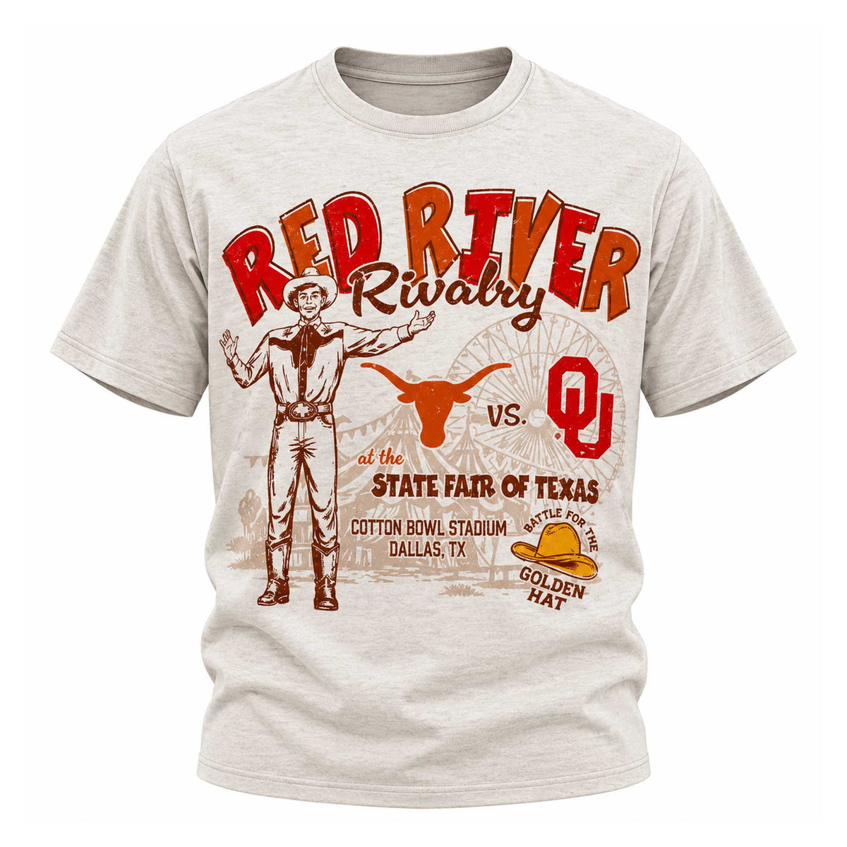 Texas Longhorns Vs Oklahoma Sooners Red River Rivalry T-Shirt 2026 NCAA Clothes Gifts For Fans - Foxy23shop