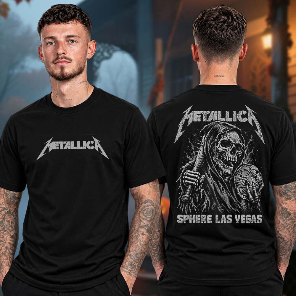 Metallica Las Vegas NV Sphere Black T-Shirt Metallica Merch Presents For Fan - Foxy23shop