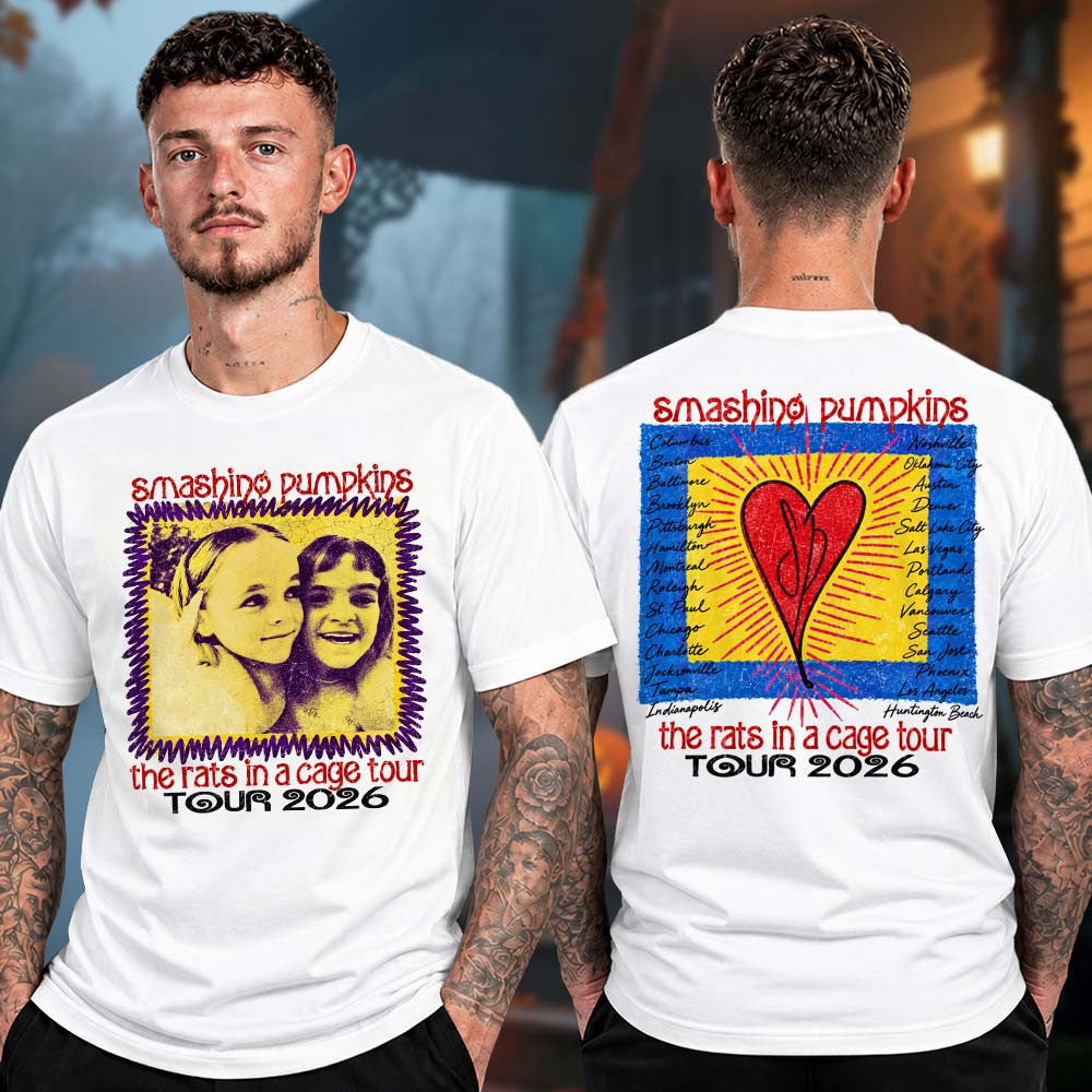 The Smashing Pumpkins Merch The Rast In A Cage Tour 2026 T-Shirt Gifts For The Smashing Pumpkins Fans - Foxy23shop