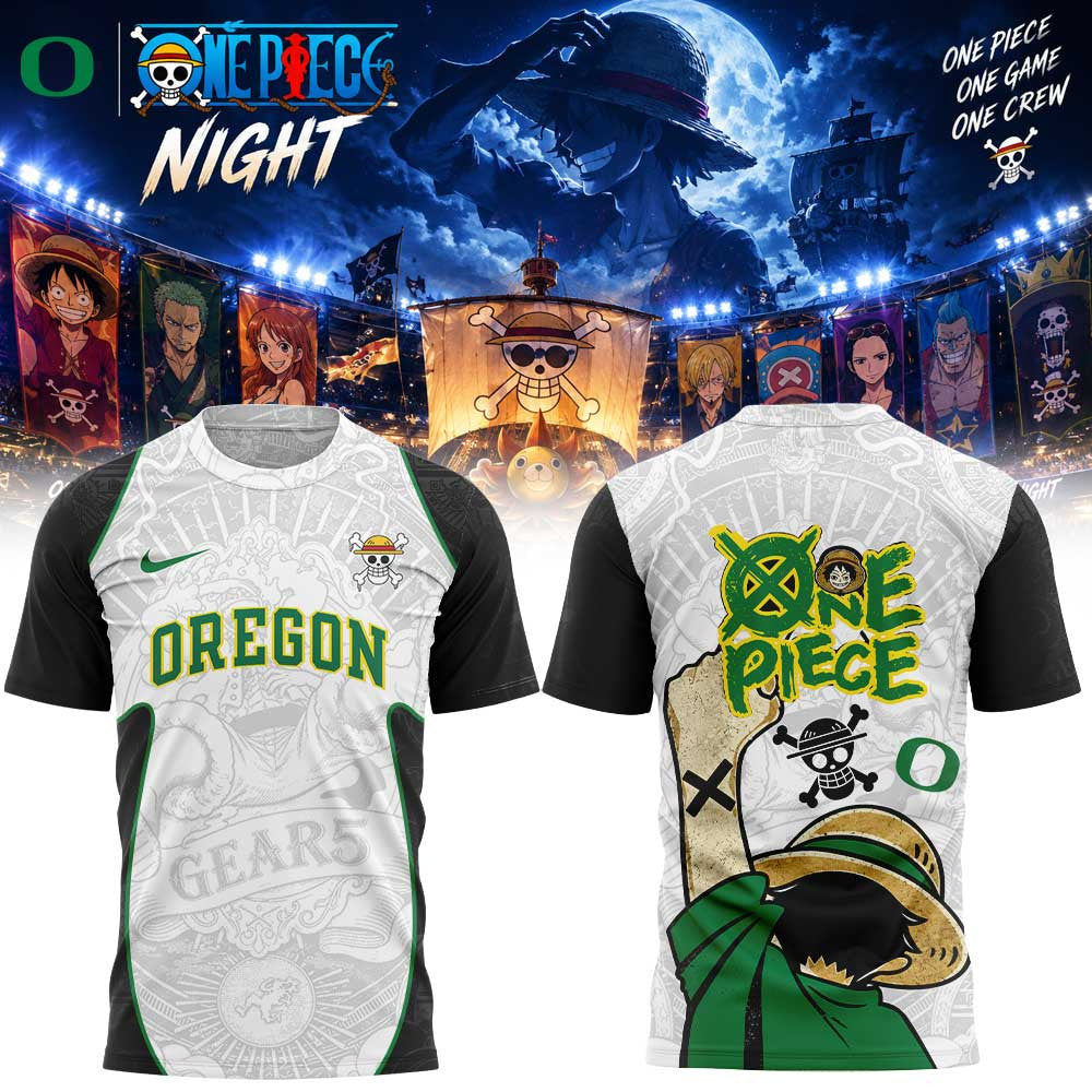 Oregon Ducks X One Piece Night 2026 T-Shirt Unique Gifts For Duck Nation - Foxy23shop