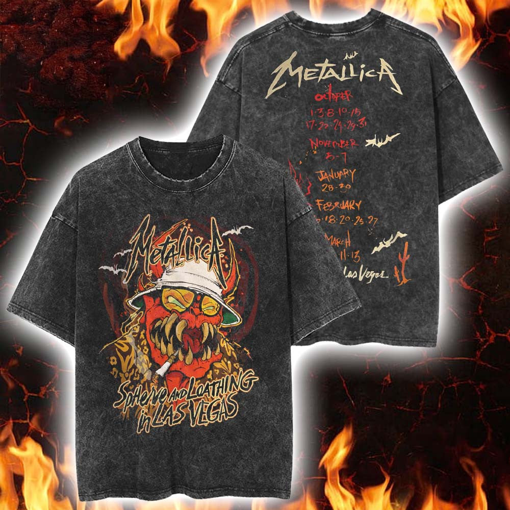 Metallica Life Burns Faster 2026 2027 Las Vegas Live At Sphere Tour Dates T-Shirt Gifts For Metallica Lovers - Foxy23shop