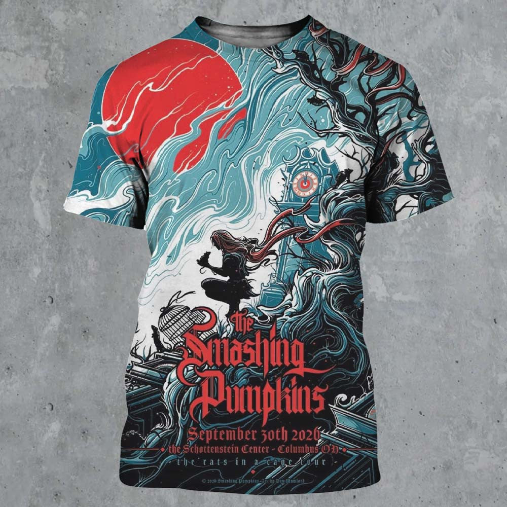 The Smashing Pumpkins Columbus OH 2026 Gig Poster T-Shirt The Smashing Pumpkins Merch Rock Fan Gift - Foxy23shop