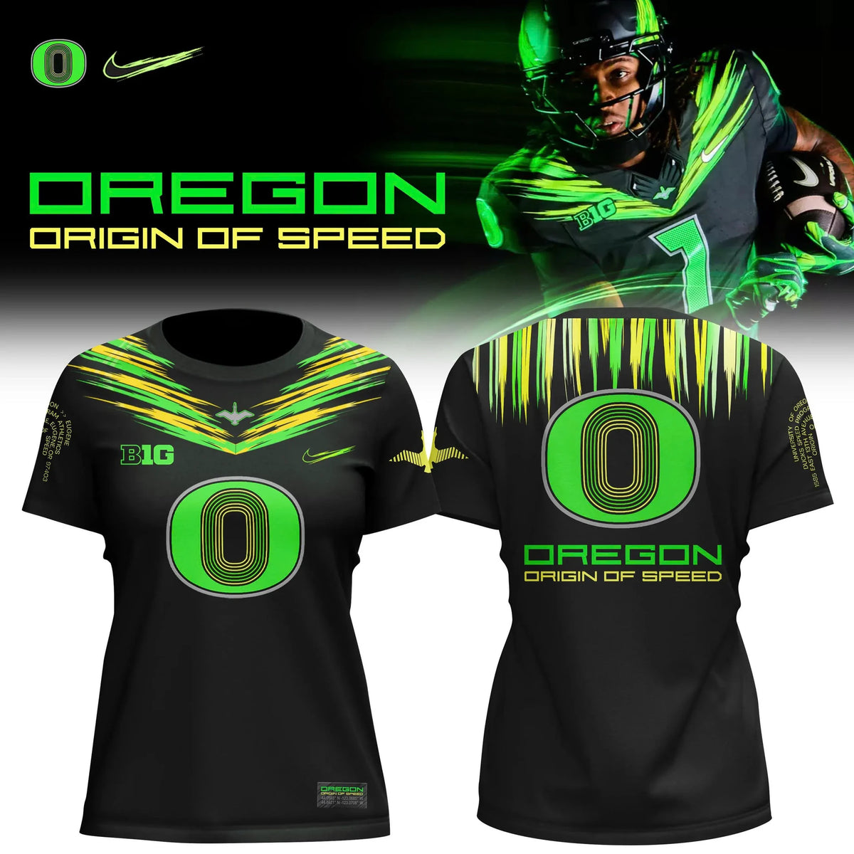 Oregon Ducks Merch Origin Of Speed T-Shirt Presents Ideas For Duck Nation - Foxy23shop