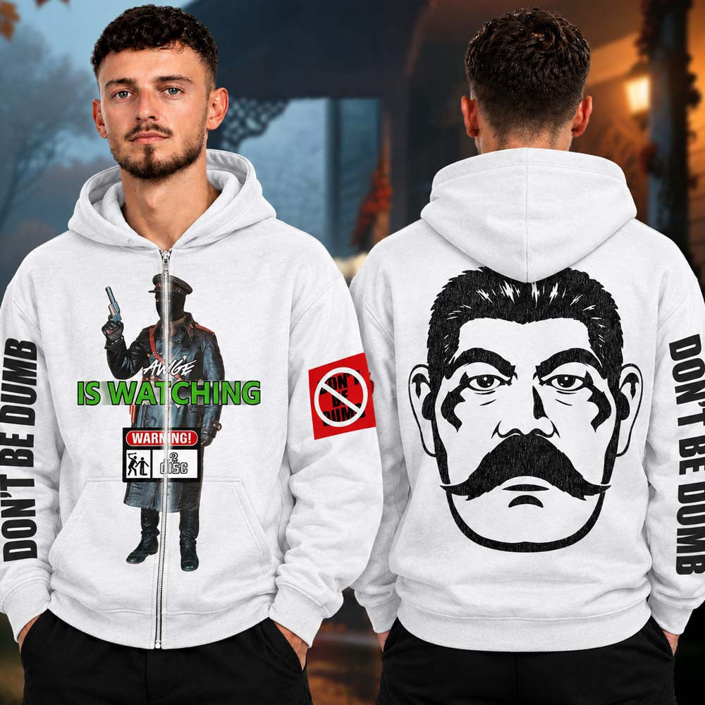 Asap Rocky Merch Dont Be Dumb Collection Dictator Zip Hoodie Gifts For Asap Rocky Fans - Foxy23shop