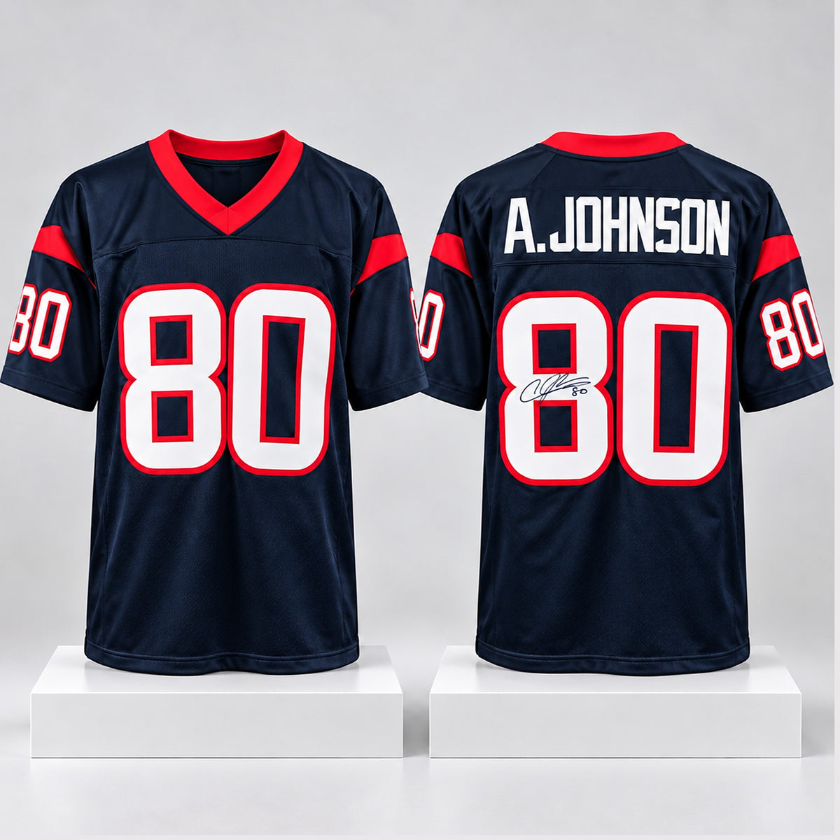 Houston Texans Andre Johnson Signature Jersey 2026 Andre Johnson Merch Fan Gear - Foxy23shop