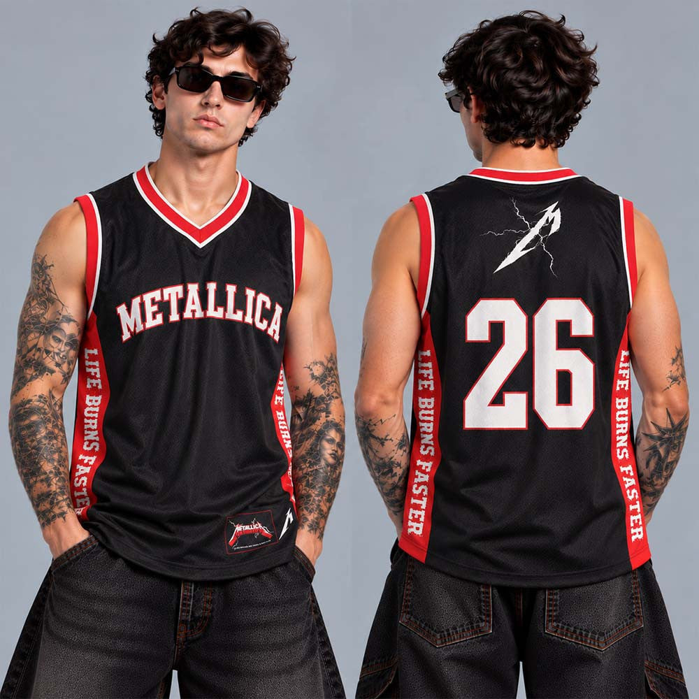 Metallica Life Burns Faster 2026 2027 Las Vegas Jersey Metallica Merch Music Lover Gifts - Foxy23shop