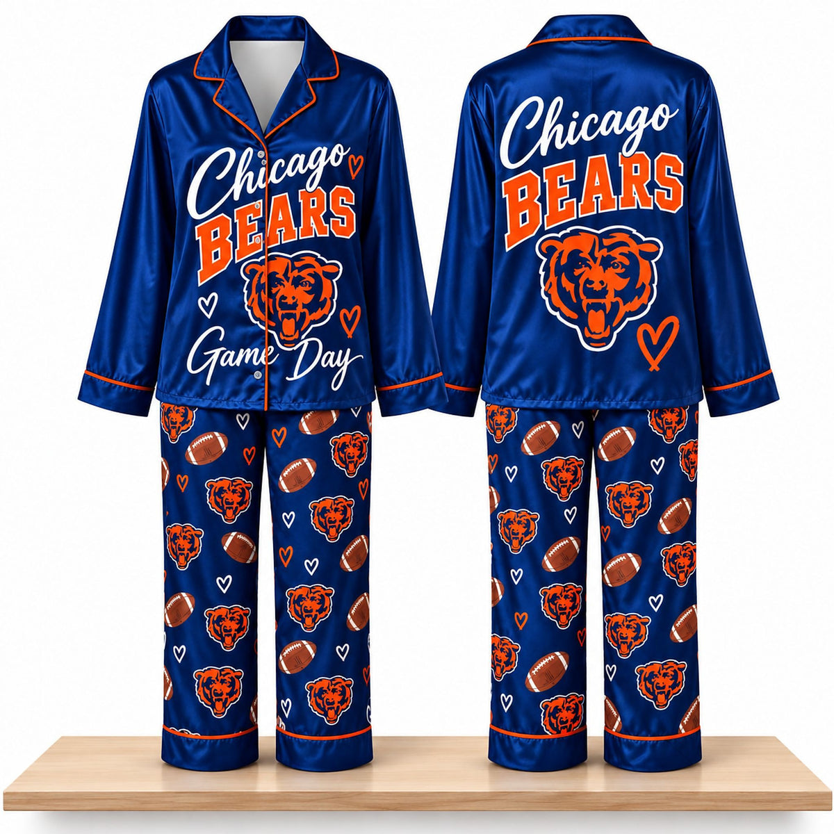 Chicago Bears 2026 Game Day Pajamas Set Chicago Bears Clothing Football Lovers Gifts - Foxy23shop