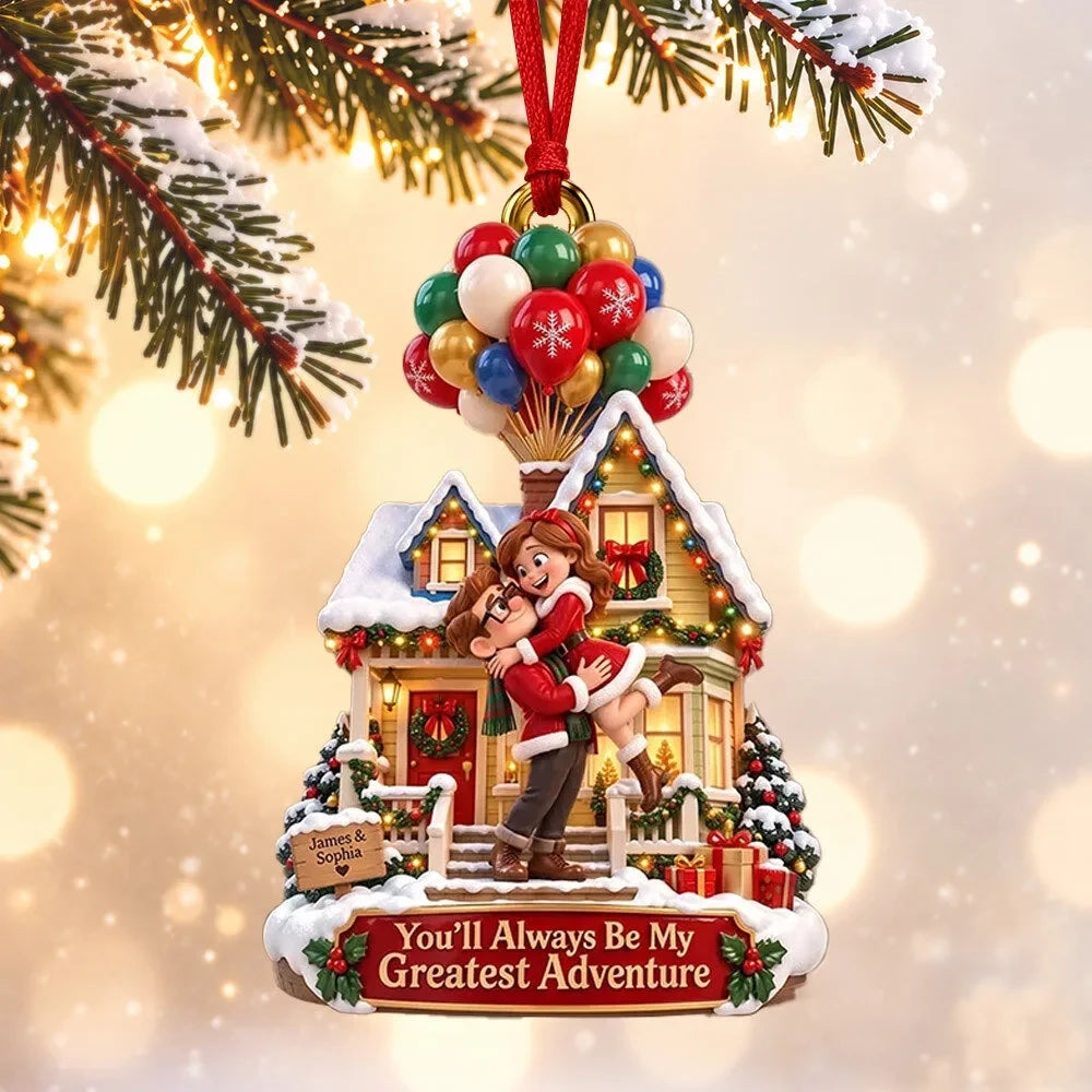 Disney Pixar Up Carl Ellie Be My Greatest Adventure Christmas Ornament Xmas Tree Decor - Foxy23shop